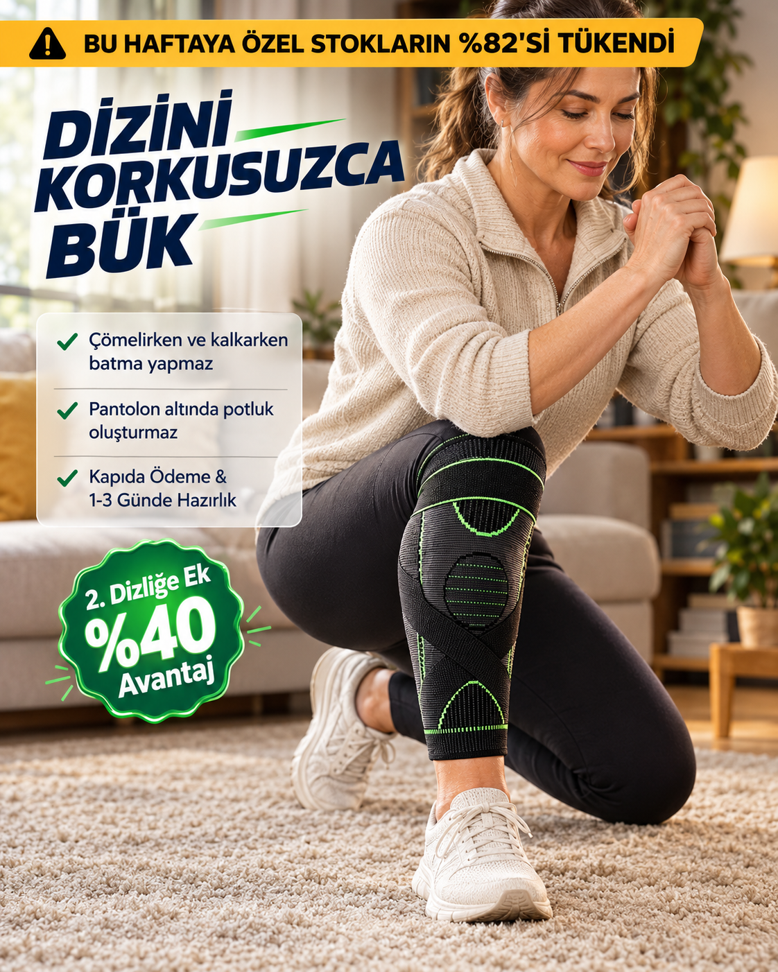 Leviora™ Çapraz Bantlı Ortopedik Dizlik